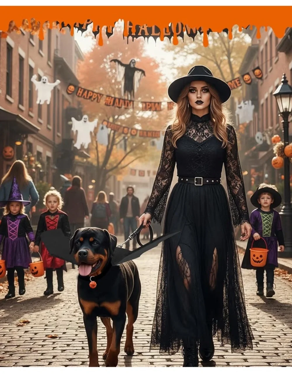 Black Bat Wings Dog Costume - Pet Halloween Costume